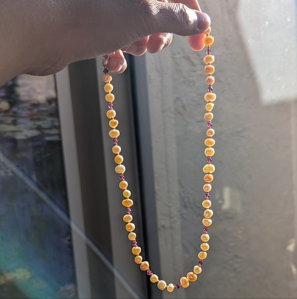 Freshwater Pearl Swarovski Necklace - Picture 2 of 12